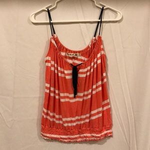 Pink and white striped tank